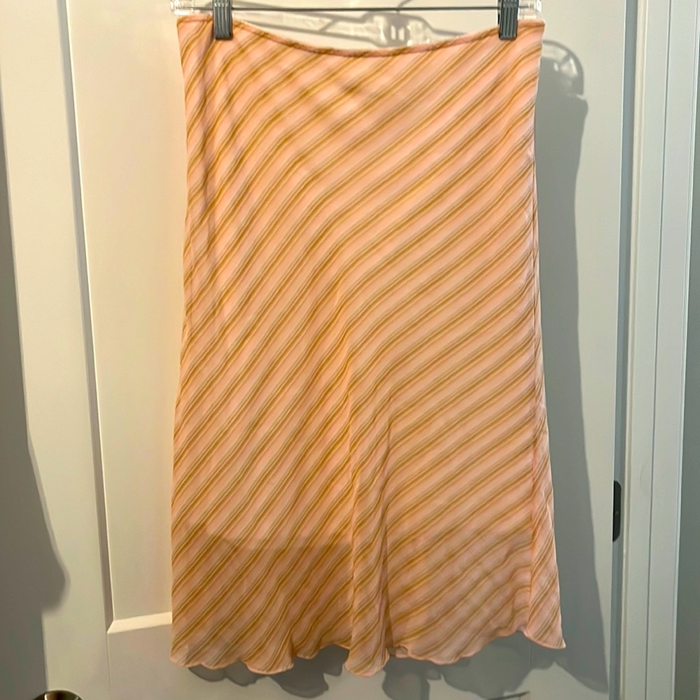 Pink striped, large, Weathervane skirt.